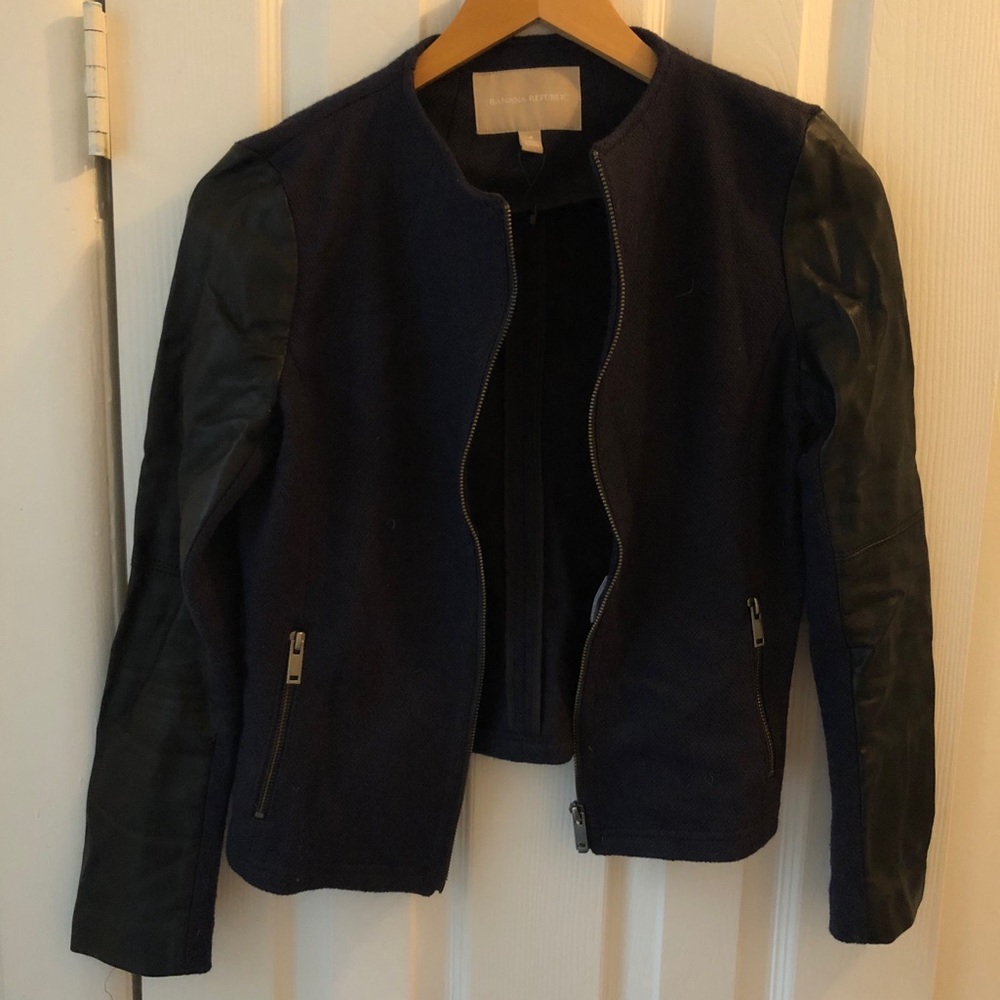 Banana Republic Mixed Media Jacket
